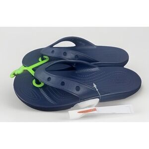 Crocs Unisex-Adult Men's 5 and Women's 7 Classic Flip Flops Navy Blue ‎ NWT